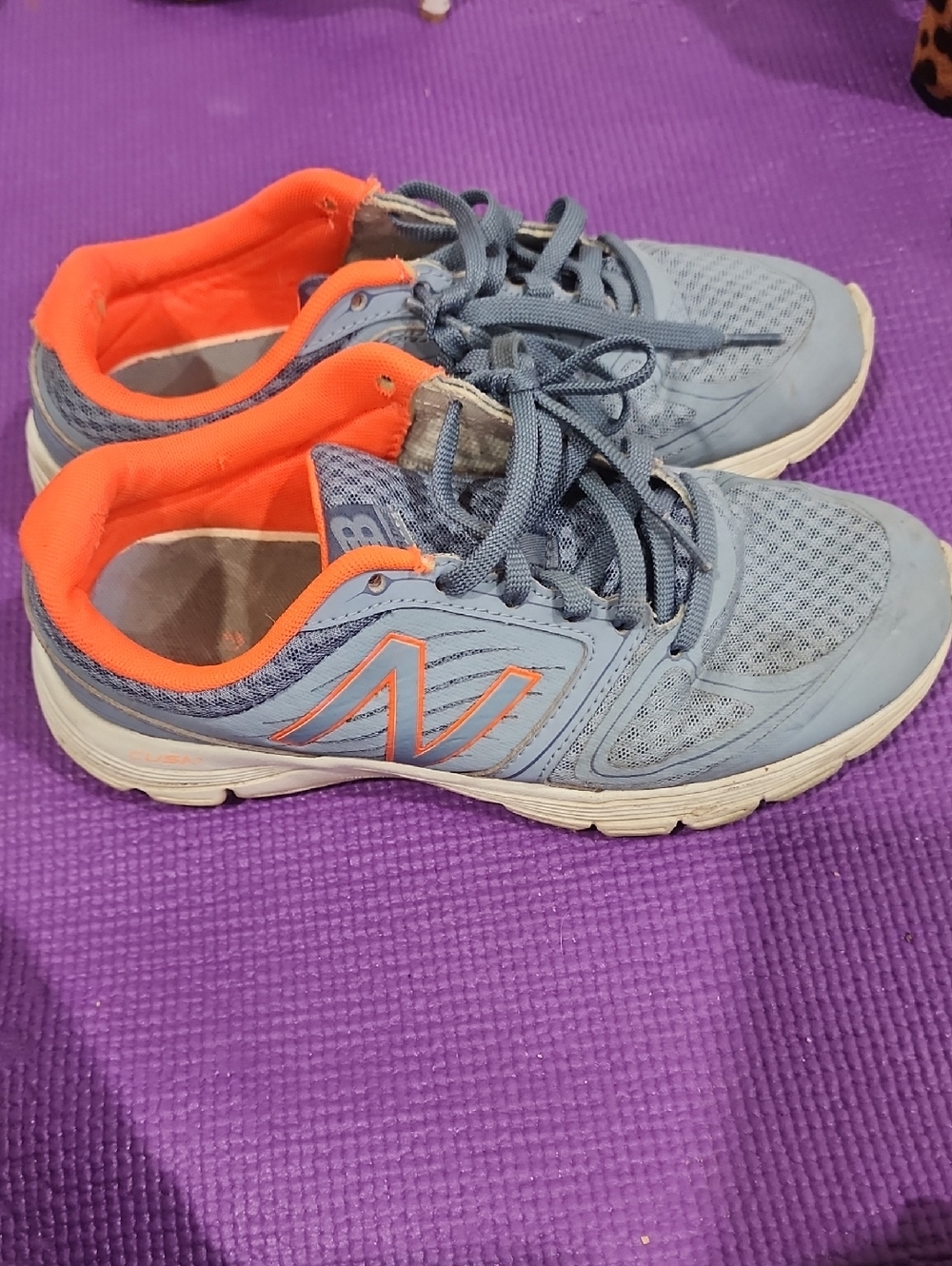 New Balance Women's Light Blue and Orange Athletic Sneakers